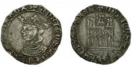 REINOS DE CASTILLA Y LEÓN. ENRIQUE IV. Dinero. Sevilla. S poco visible. + ENRICVS DEI GRACIA REX en anv. y rev. VE 1,37 g. 21,2 mm. III-786. BMM-990.1...