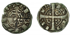 CORONA DE ARAGÓN. JAIME EL CONQUISTADOR (1213-1276). Dinero. Barcelona. IA en anillo. VE 0,91 g. 16,9 mm. IV-308. MBC.
