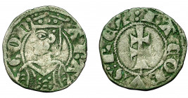CORONA DE ARAGÓN. JAIME EL JUSTO (1291-1327). Dinero. Aragón. VE 1,23 g. 17,4 mm. IV-364. MBC-.