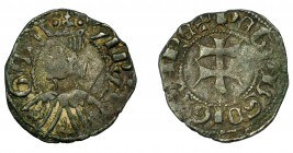 CORONA DE ARAGÓN. PEDRO EL CEREMONIOSO (1336-1387). Dinero. Aragón. VE 1,04 g. 17,06 mm. IV-463. MBC-.