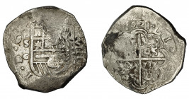 FELIPE III. 8 reales. 1621. Sevilla. G. AC-981. Oxidaciones. BC+.