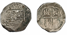 FELIPE IV. 8 reales. 1(6)37. (Sevilla, R). AC-1650. BC+/MBC-.