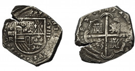 FELIPE IV. 8 reales. 1624. Segovia. R. AC-1574. Cospel abierto. MBC. Rara.