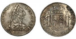 CARLOS III. 4 reales. 1777. Potosí. PR. VI-802. MBC.