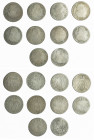 CARLOS IV. Lote 10 monedas de 2 reales. 1776-1808. Lima -1776-, Madrid -1777, 1795, 1800 MF y FA (2), 1801, 1808 AI (2)- Sevilla -1801 (2). BC/BC+.