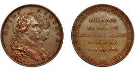 CARLOS IV. Medalla. 1801. Invento de DROZ. Firma M.G.S. Sepúlveda. Canto estriado. AE 30,5 mm. MPN-305 vte. EBC-.