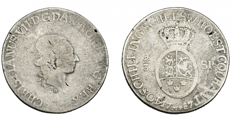 MONEDAS EXTRANJERAS. ALEMANIA Y ESTADOS ALEMANES. Schleswig-Holstein. 40 Schilli...