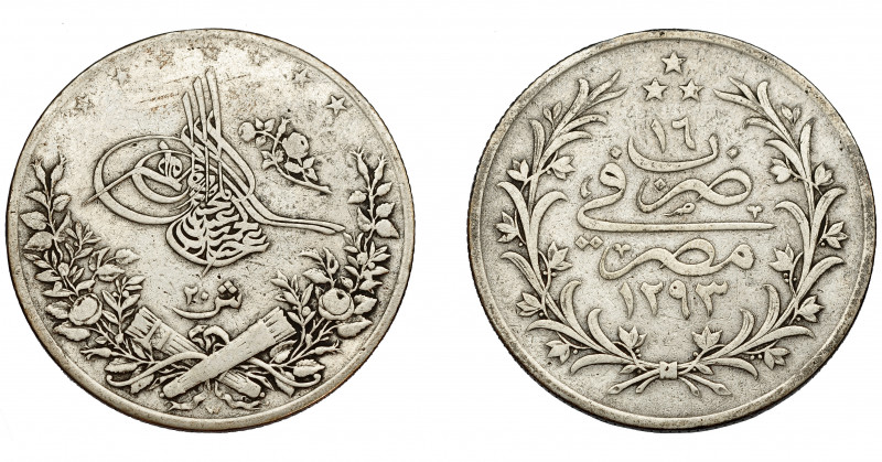 MONEDAS EXTRANJERAS. EGIPTO. 20 qirsh. H-1293/17. KM-296. MBC-.