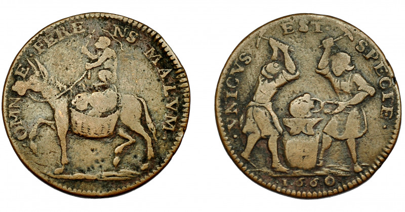 MONEDAS EXTRANJERAS. FRANCIA. Jetón de Lustucru. 1660. Auvergne. Satiriza el asu...