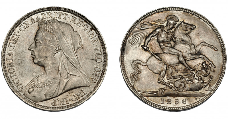 MONEDAS EXTRANJERAS. GRAN BRETAÑA. Corona. 1896-LX. KM-783. EBC.