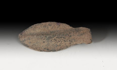 PREHISTORIA. Edad de Bronce-Hierro. Punta de jabalina (900-800 a.C.). Bronce. Longitud 6,1 cm..