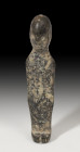 HISPANIA ANTIGUA. Cultura ibérica. Exvoto (IV-I a.C.). Bronce. Altura 4,7 cm.
