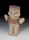 PREHISPÁNICO. Cultura Chancay. Figura femenina (1000-1430 d.C.). Terracota policromada. Altura 26,0 cm.