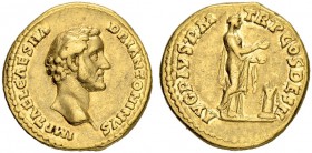 Antoninus Pius, 138-161. Aureus 138, Rome. Obv. IMP T AEL CAES HA - DRI ANTONINVS Bare head to r. Rev. AVG PIVS P M - TR P COS DES II Pietas standing ...