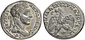 Caracalla, 198-217. Tetradrachm 205/207, Laodiceia. Obv. Laureate, draped bust to r. Rev. Eagle with wreath in beak, head to l. Star between legs. 13....