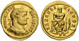 Maximianus Herculius, 1st Reign, 286-305. Aureus 287, Rome. Obv. MAXIMIANVS - AVGVSTUS Laureate bust with cuirass and paludamentum to r. Rev. HERCVLI ...