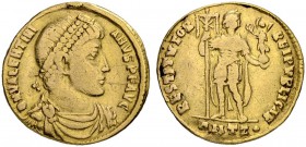 Valentinianus I, 364-375. Solidus 364/367, Antioch. Offizina Z. D N VALENTINI - ANVS P F AVG Draped, cuirassed bust with pearl diadem to r. Rev. RESTI...