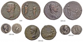 Lots. LOT. Hadrianus. 2 Sestertii (Hispania). As. Faustina Sr. Denarius. Marcus Aurelius. Denarius. Geta. Denarius. Severus Alexander. Denarius. Gordi...