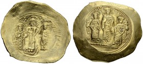 Romanus IV, 1068-1071, with Michael VII, Constantius, Andronicus and Eudocia. Histamenon nomisma (solidus) 1068/1071, Constantinopolis. Obv. Christ st...