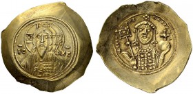 Michael VII, 1071-1078. Histamenon nomisma (solidus) 1071/1078, Constantinopolis. Obv. Facing bust of Christ, nimbate, raising r. hand in benediction ...