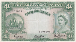 Bahamas, 4 Shillings, 1953, XF, p13a
Estimate: USD 200-400