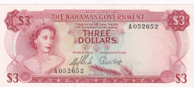 Bahamas, 3 Dollars, 1965, UNC(-), p19a
Estimate: USD 40-80