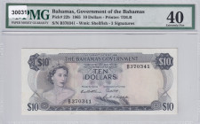 Bahamas, 10 Dollars, 1965, XF, p22b
PMG 40
Estimate: USD 900-1800