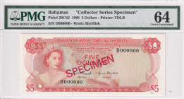 Bahamas, 5 Dollars, 1968, UNC, p29CS2
PMG 64
Estimate: USD 200-400