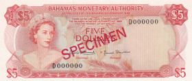 Bahamas, 5 Dollars, 1968, UNC, p29s, SPECIMEN
Estimate: USD 125-250