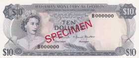 Bahamas, 10 Dollars, 1968, UNC, p30s, SPECIMEN
Estimate: USD 200-400
