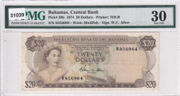 Bahamas, 20 Dollars, 1974, VF, p39b
PMG 30
Estimate: USD 300-600