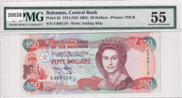 Bahamas, 50 Dollars, 1992, AUNC, p55a
PMG 55
Estimate: USD 1000-2000