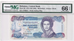 Bahamas, 100 Dollars, 1974, UNC, p56
PMG 66 EPQ
Estimate: USD 1500-3000