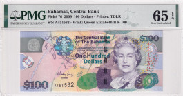 Bahamas, 100 Dollars, 2009, UNC, p76
PMG 65 EPQ
Estimate: USD 200-400