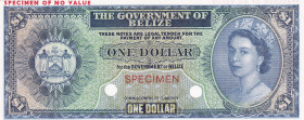 Belize, 1 Dollar, 1974, UNC, p33as, SPECIMEN
Color Experiment
Estimate: USD 600-1200