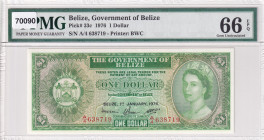 Belize, 1 Dollar, 1976, UNC, p33c
PMG 66 EPQ
Estimate: USD 150-300