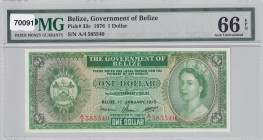 Belize, 1 Dollar, 1976, UNC, p33c
PMG 66 EPQ
Estimate: USD 150-300