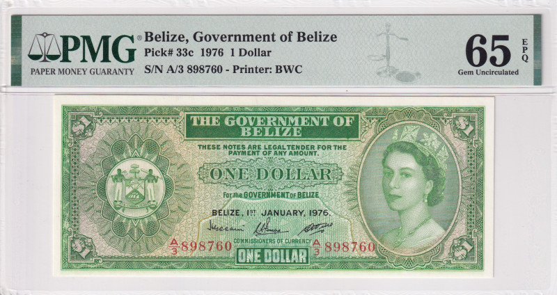 Belize, 1 Dollar, 1976, UNC, p33c
PMG 65 EPQ
Estimate: USD 120-240
