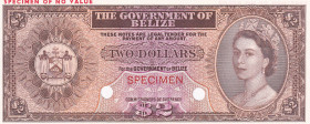 Belize, 2 Dollars, 1974, UNC, p34s, SPECIMEN
Estimate: USD 900-1800