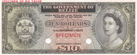 Belize, 10 Dollars, 1974, UNC, p36a, SPECIMEN
Estimate: USD 500-1000