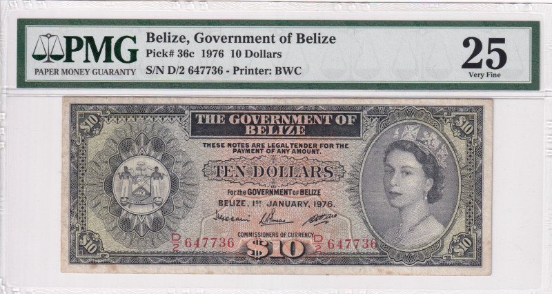 Belize, 10 Dollars, 1976, VF, p36c
PMG 25
Estimate: USD 350-700