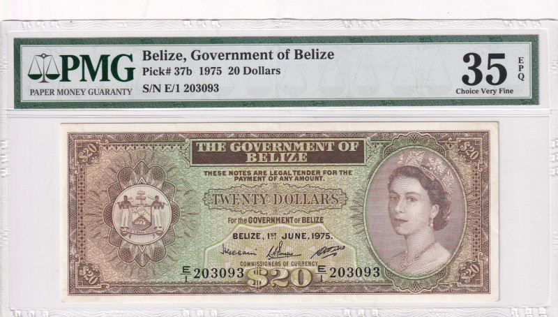 Belize, 20 Dollars, 1975, VF(+), p37b
Estimate: USD 400-800