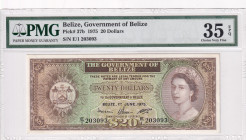 Belize, 20 Dollars, 1975, VF(+), p37b
Estimate: USD 400-800