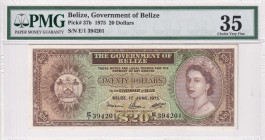 Belize, 20 Dollars, 1975, VF, p37b
Estimate: USD 250-500