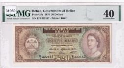 Belize, 20 Dollars, 1976, XF, p37c
Estimate: USD 450-900