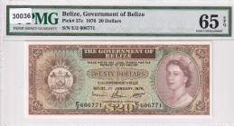 Belize, 20 Dollars, 1976, UNC, p37c
Estimate: USD 1000-2000