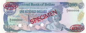 Belize, 100 Dollars, 1989, UNC, p50bs, SPECIMEN
Estimate: USD 500-1000