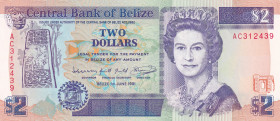 Belize, 2 Dollars, 1991, UNC, p52b
Estimate: USD 15-30