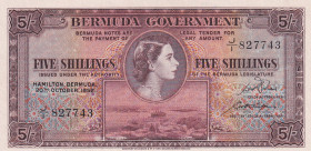 Bermuda, 5 Shilings, 1952, AUNC, p18a
Estimate: USD 150-300