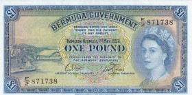 Bermuda, 1 Pound, 1957, UNC, p20c
Estimate: USD 250-500